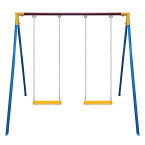 Balanço Infantil Tradicional em Aço 2 Lugares c/ Assentos em Madeira - Esportes Express - Cód. 0871